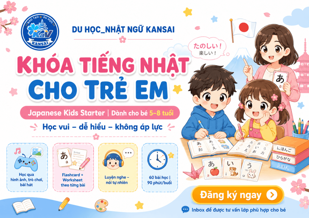 khóa tiếng nhật cho trẻ em